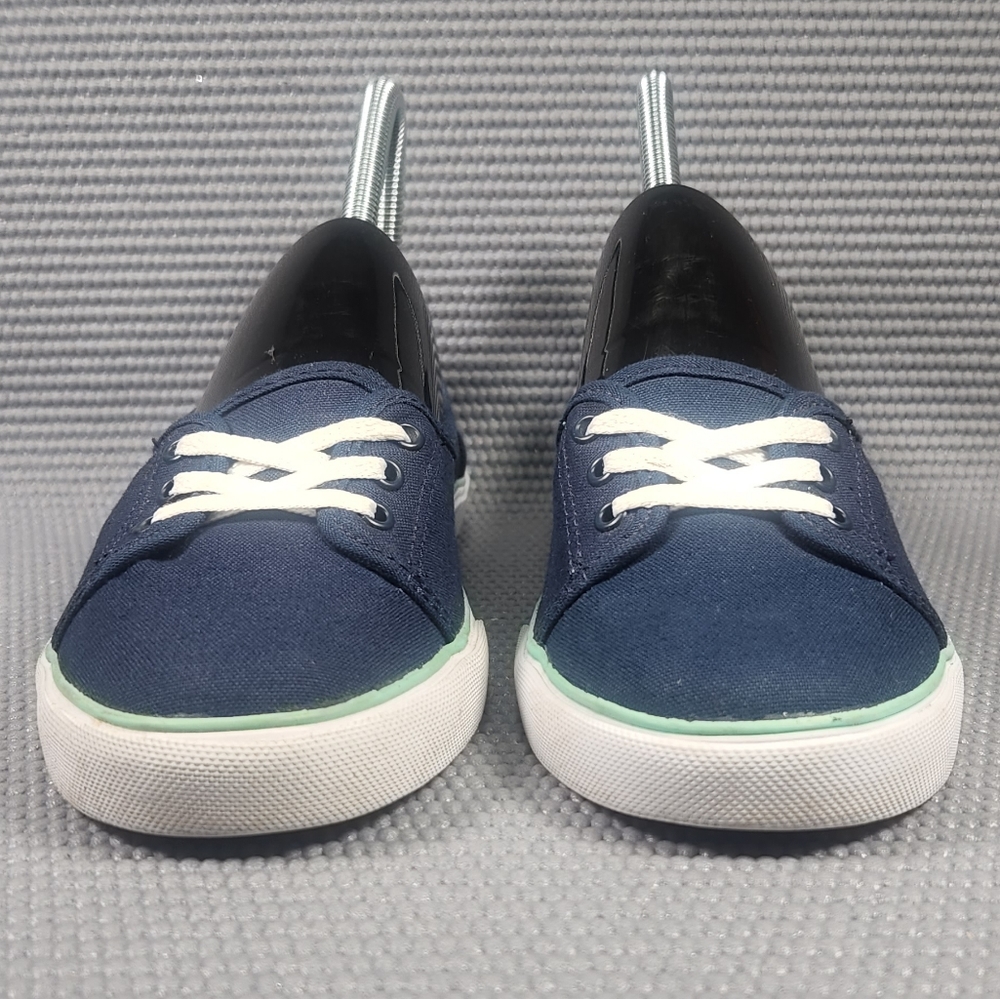 Vans Off The Wall Women's Size 6 Blue White Low Top Classic Shoes TB9C - Picture 2 of 8